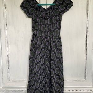 Eloise Curtis Vintage Dress Off the Shoulder in EUC Size XS Waist is 24.